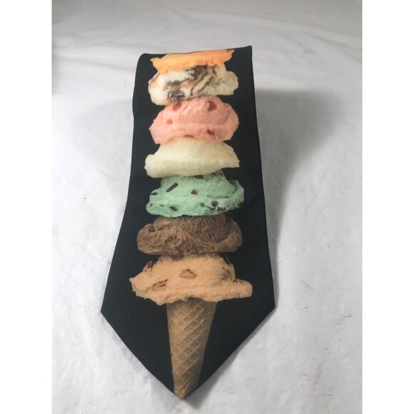 Ralph Marlin Stacked Multi Flavored Ice Cream Cone Tie - Picture 4 of 6